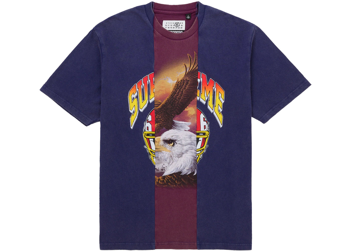 Supreme MM6 Maison Margiela Split S/S Top Navy - vue 360