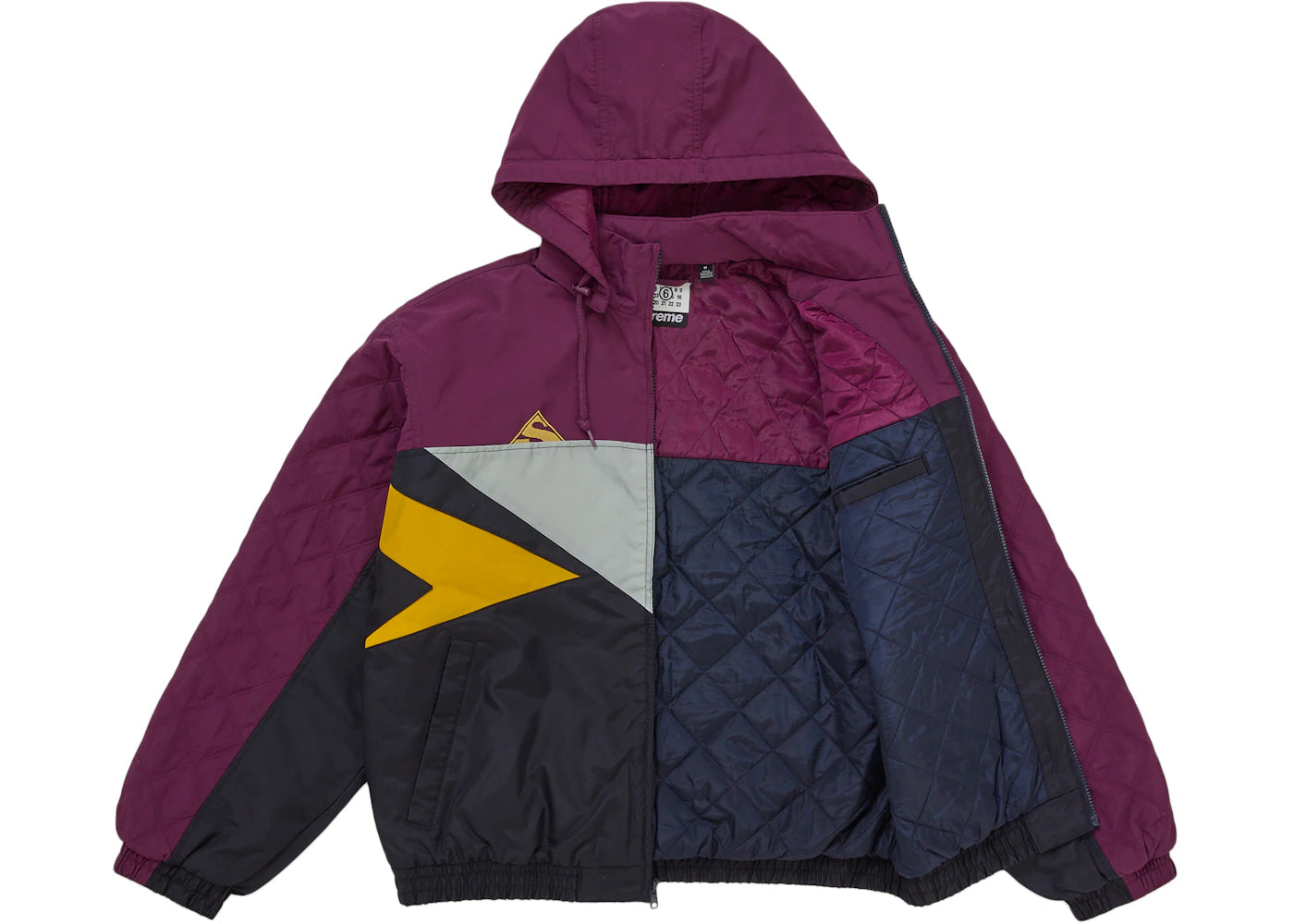 Supreme MM6 Maison Margiela Split Stadium Jacket Purple - vue secondaire A