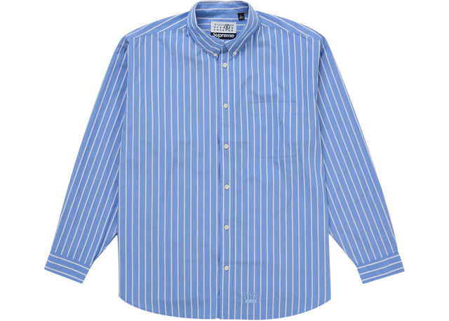 Supreme MM6 Maison Margiela Stripe Shirt Blue