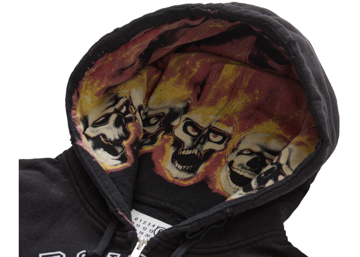Supreme MM6 Maison Margiela Zip Up Hooded Sweatshirt Black - vue secondaire B