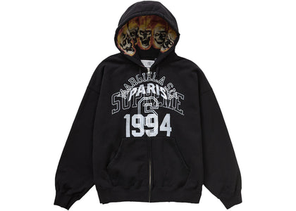 Supreme MM6 Maison Margiela Zip Up Hooded Sweatshirt Black - apparel view 2