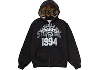 Supreme MM6 Maison Margiela Zip Up Hooded Sweatshirt Black