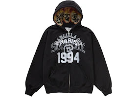 Supreme MM6 Maison Margiela Zip Up Hooded Sweatshirt Black