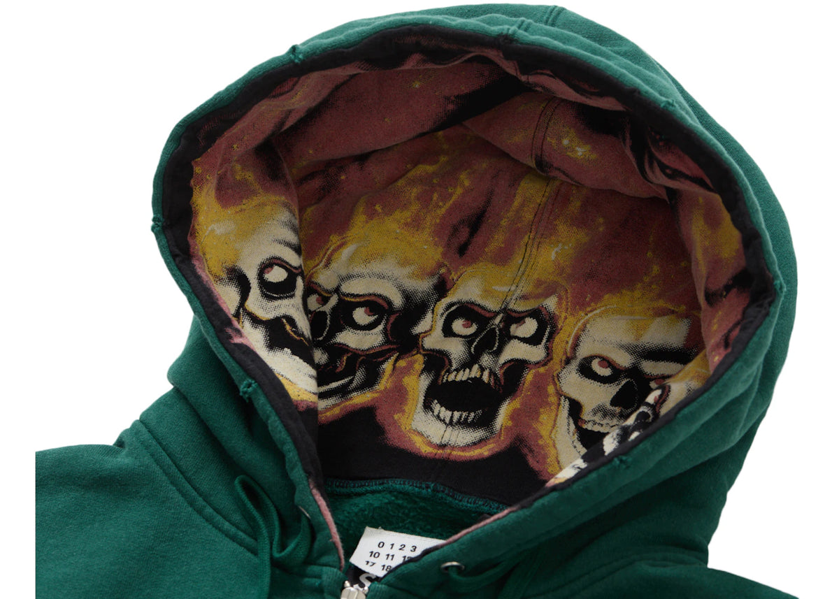 Supreme MM6 Maison Margiela Zip Up Hooded Sweatshirt Dark Green - vue secondaire B