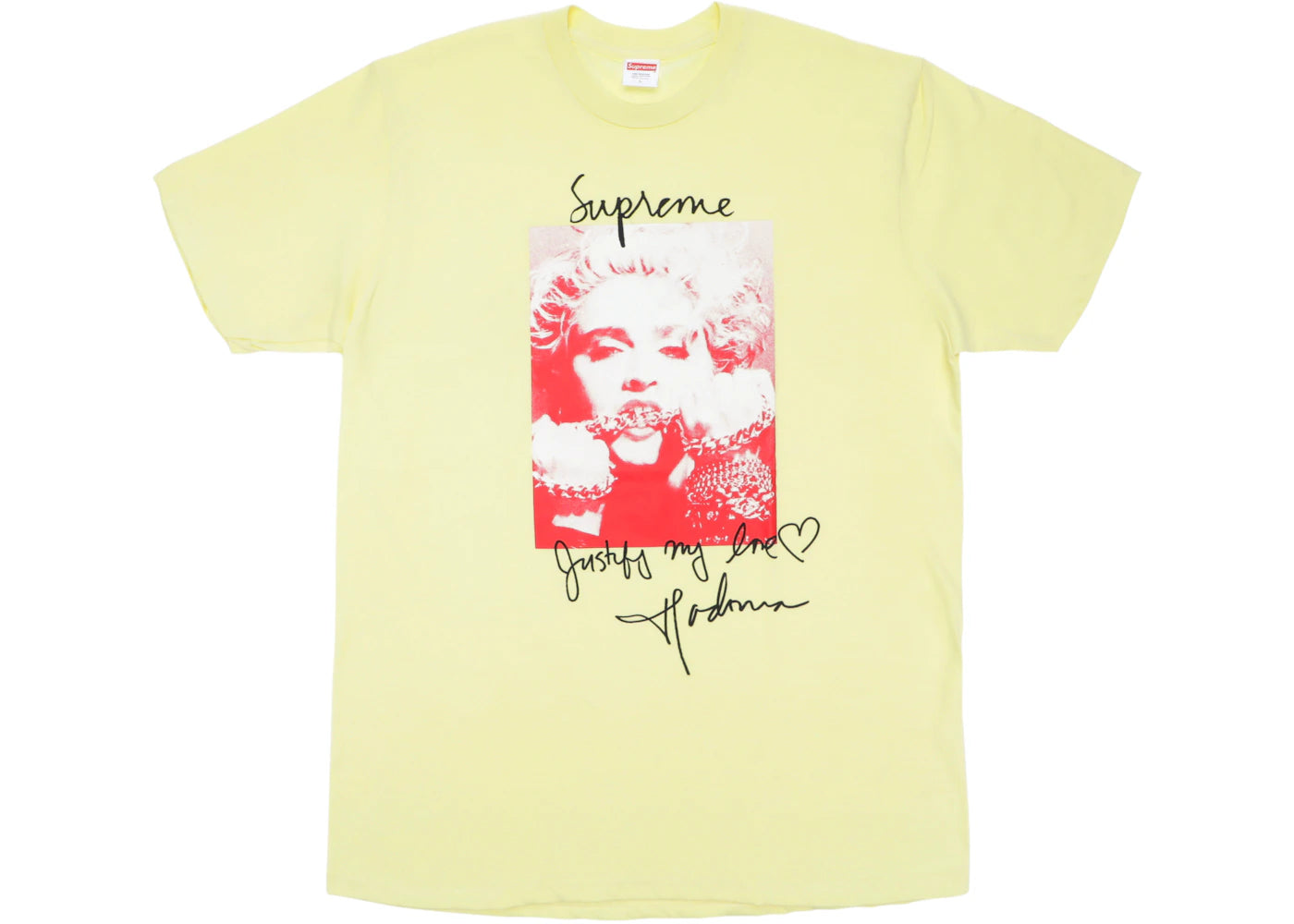 Supreme Madonna Tee Pale Yellow - vue secondaire A