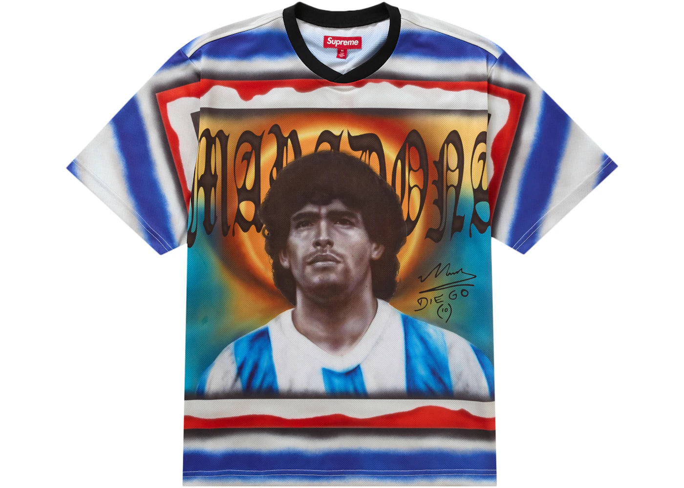 Supreme Maradona Soccer Jersey Multicolor - vue secondaire A