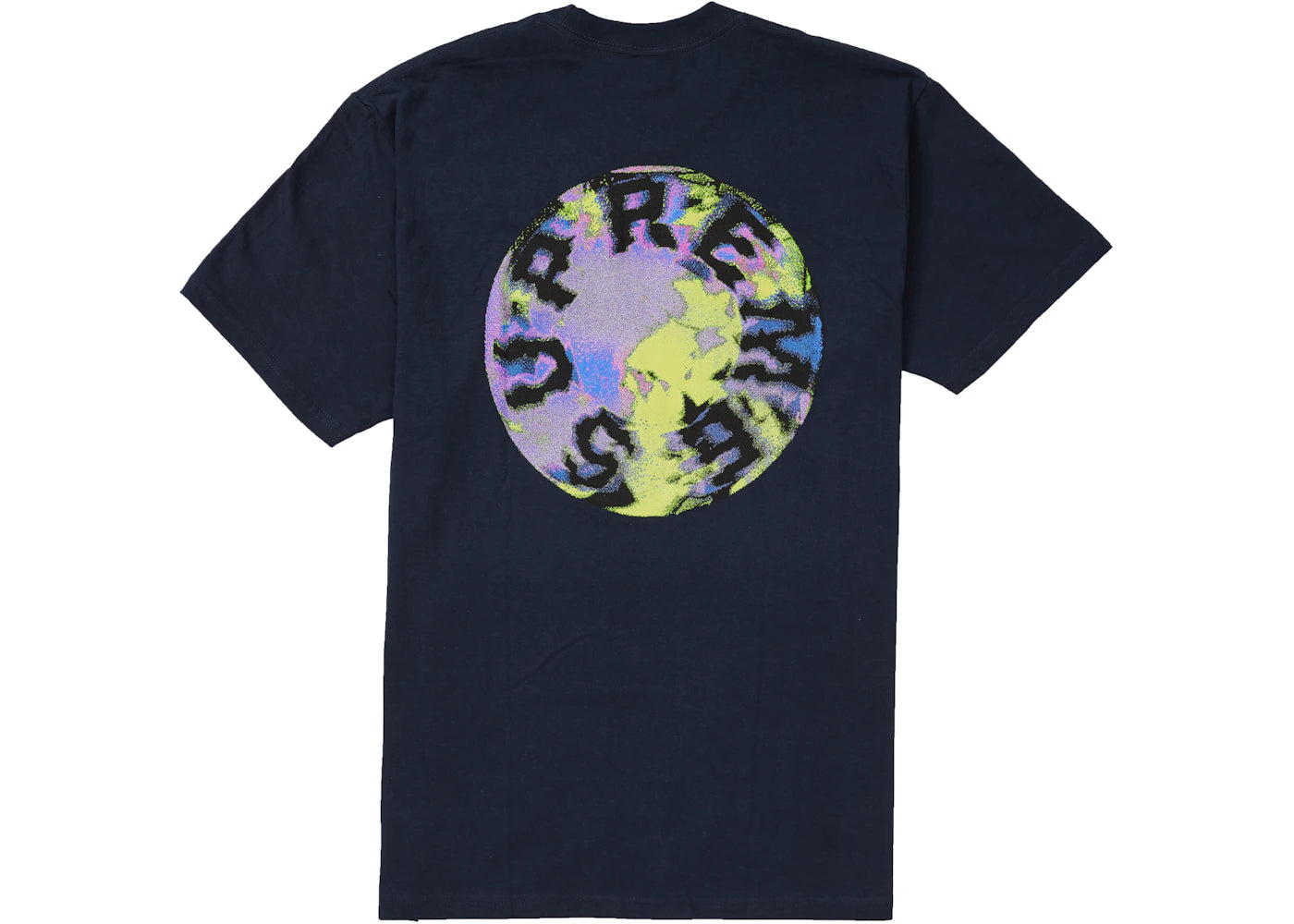 Supreme Marble Tee Navy - vue secondaire A