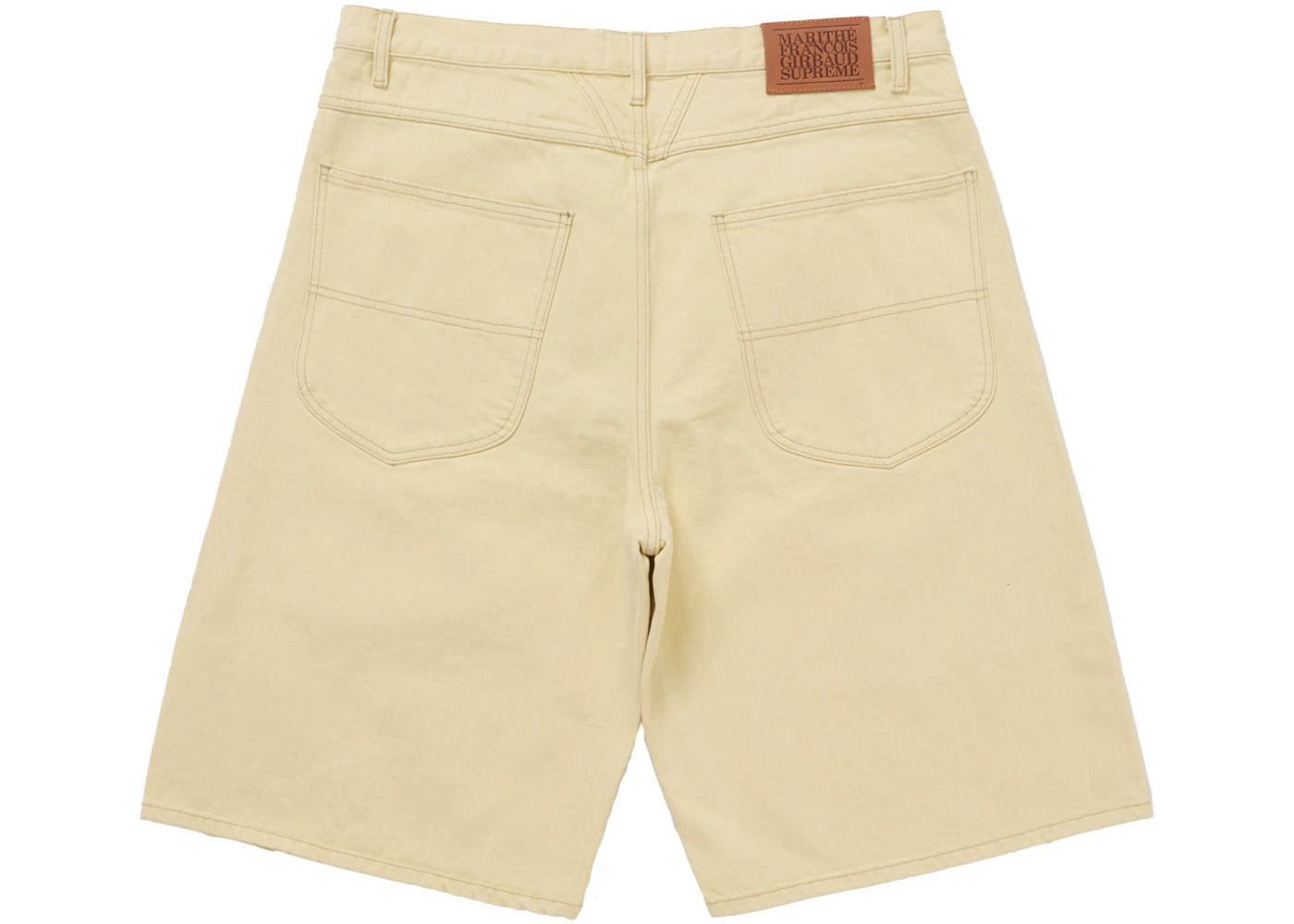 Supreme Marithé + François Girbaud X-Seam Baggy Denim Short Pale Yellow - vue secondaire B