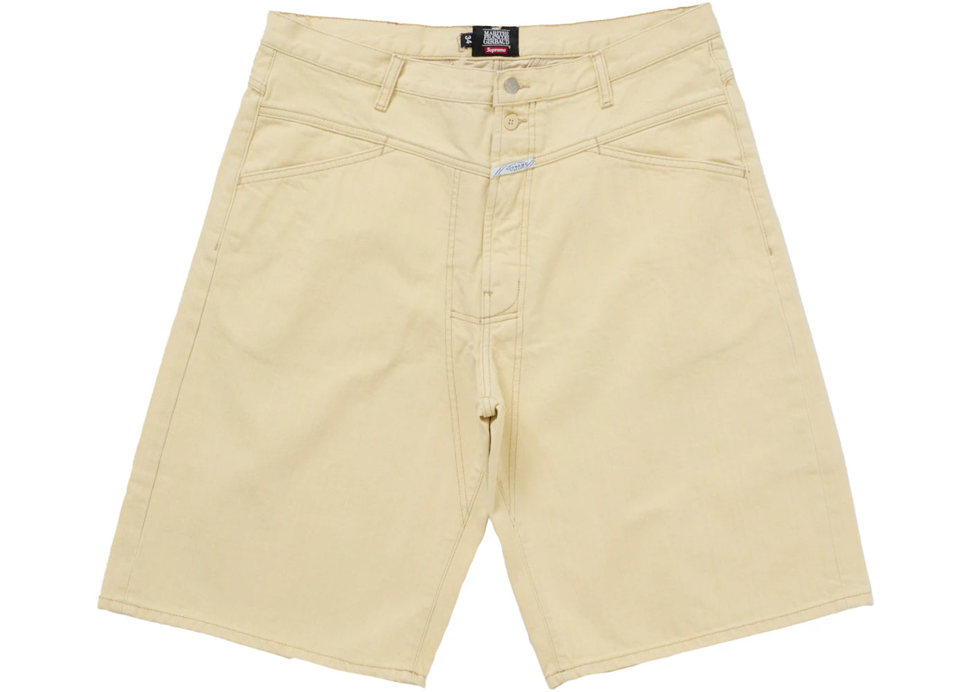 Supreme Marithé + François Girbaud X-Seam Baggy Denim Short Pale Yellow - vue secondaire A
