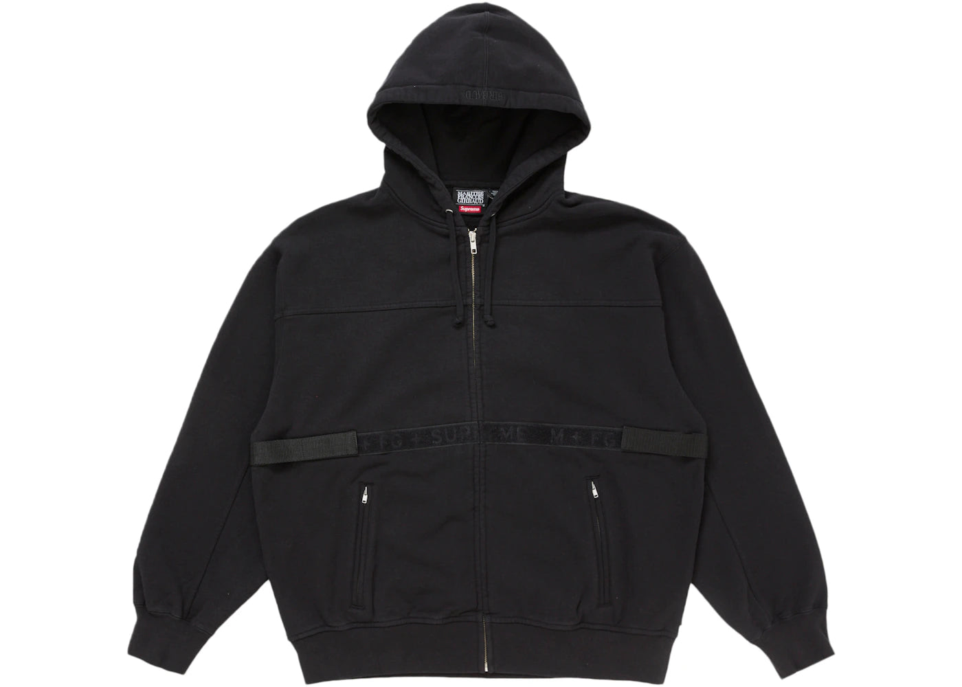 Supreme Marithé + François Girbaud Zip Up Hooded Sweatshirt Black - vue secondaire A