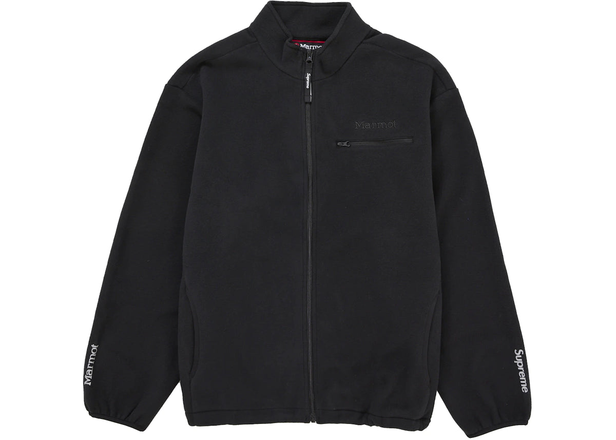 Supreme Marmot Fleece Jacket Black - vue 360