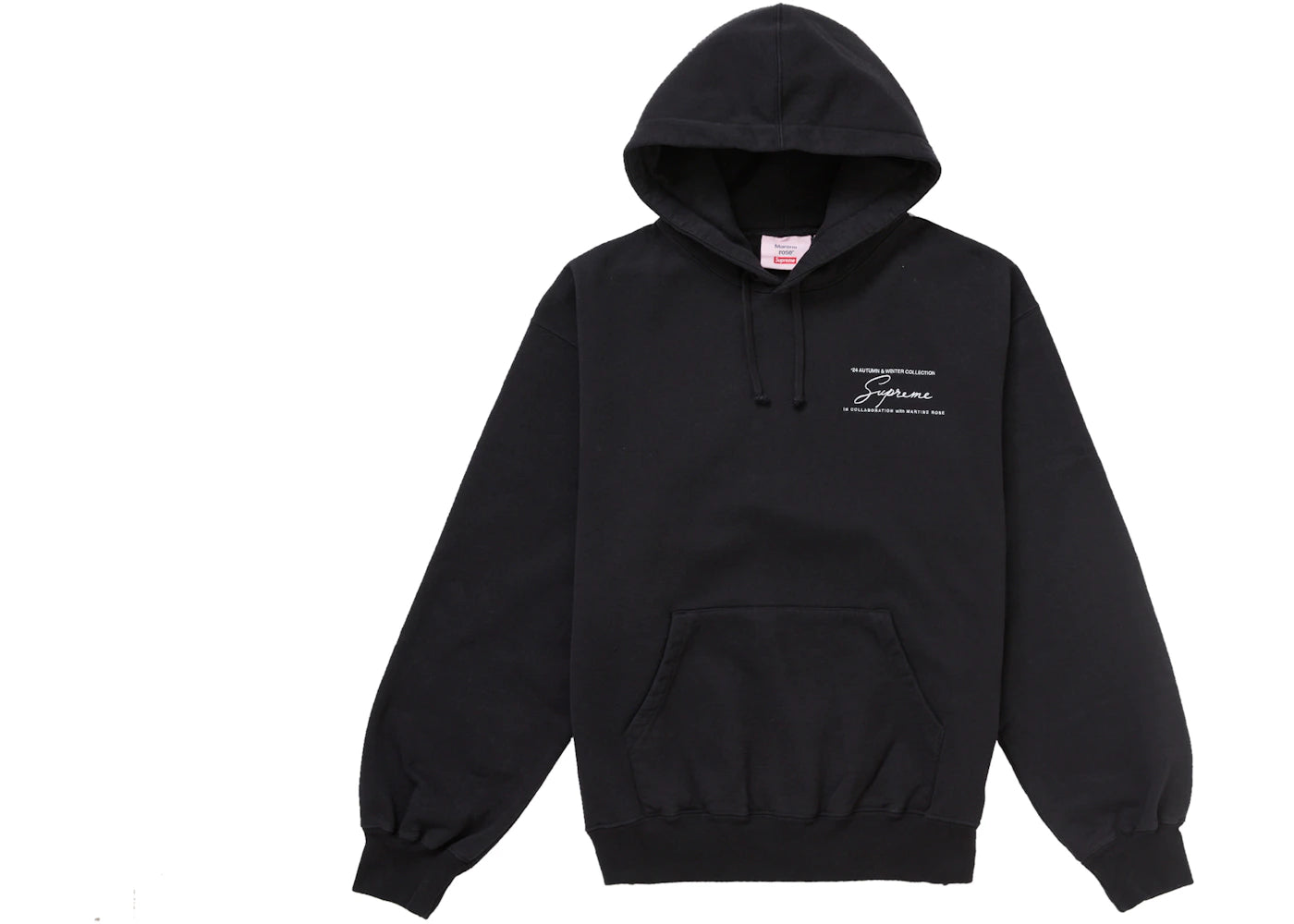 Supreme Martine Rose Hooded Sweatshirt Black - vue secondaire B