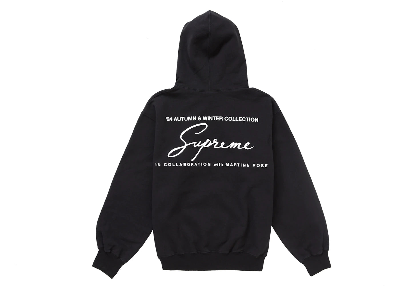 Supreme Martine Rose Hooded Sweatshirt Black - vue secondaire A