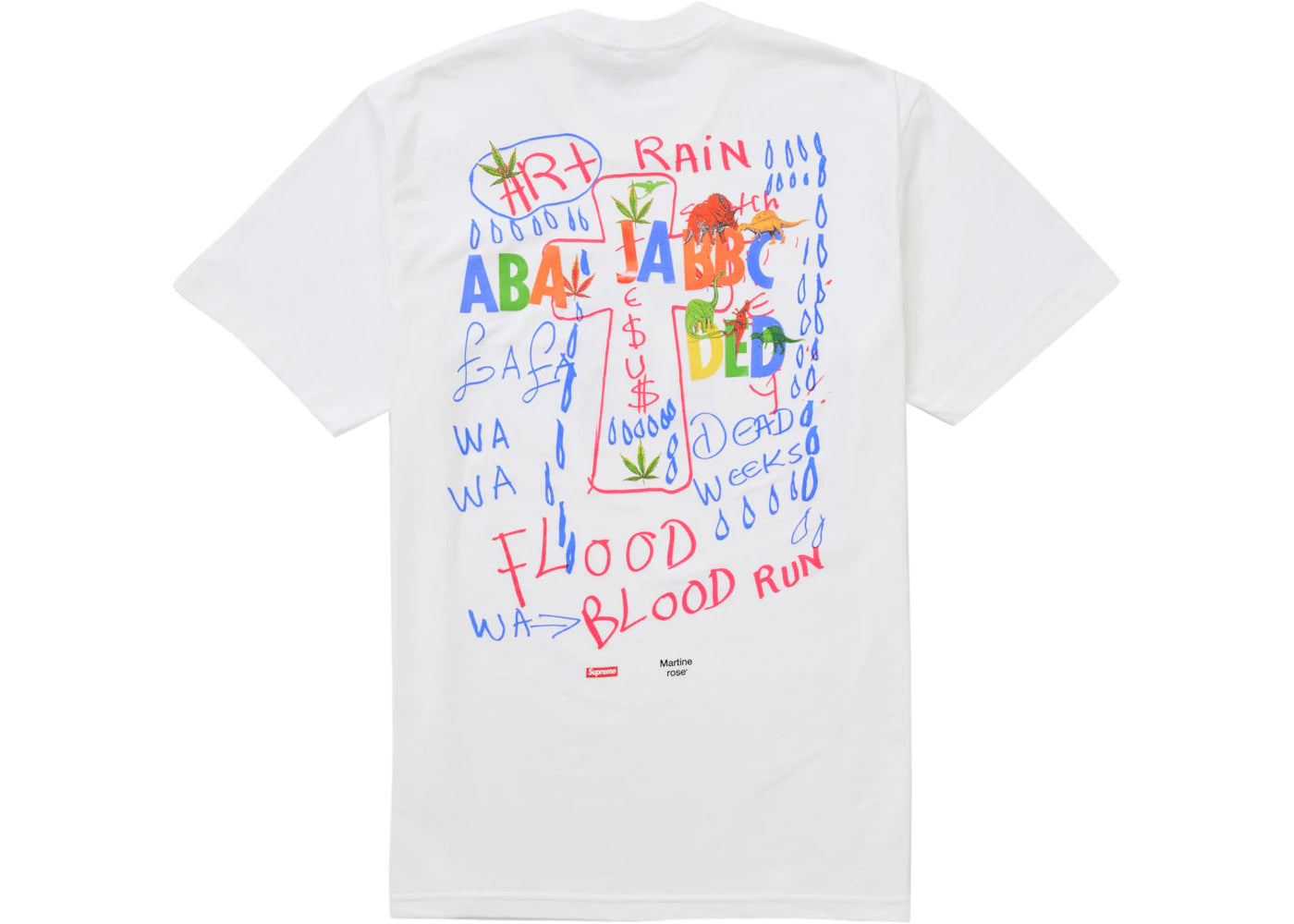 Supreme Martine Rose Lee Scratch Perry Tee White - vue secondaire B