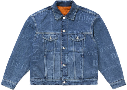 Supreme Martine Rose Reversible Trucker Jacket Blue - apparel view 2