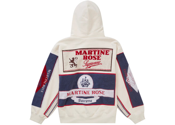 Supreme Martine Rose Towel Zip Up Hooded Sweatshirt White
