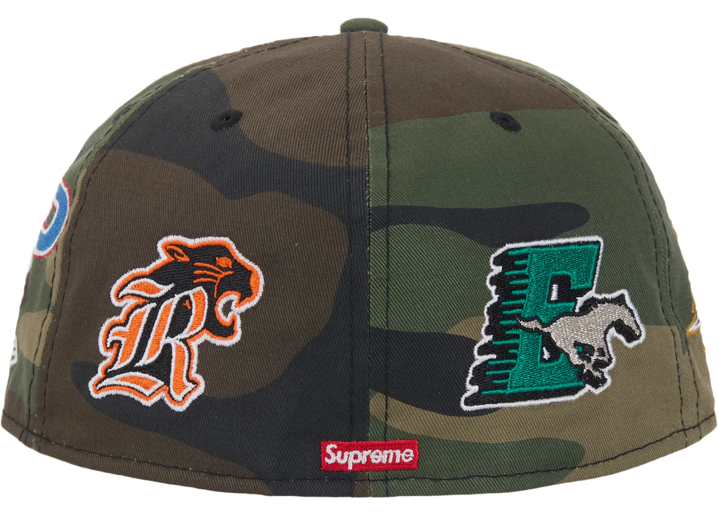 Supreme Mascots S Logo New Era 59Fifty Fitted Cap Woodland Camo - vue secondaire B