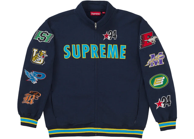 Supreme Mascots Zip Up Sweatshirt Navy