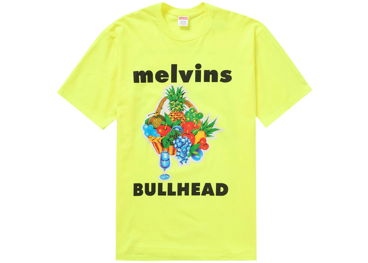 Supreme Melvins Bullhead Tee Fluorescent Yellow - vue 360