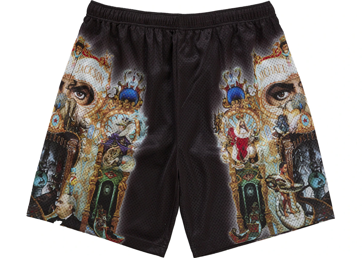 Supreme Michael Jackson Dangerous Mesh Short Black - vue secondaire A