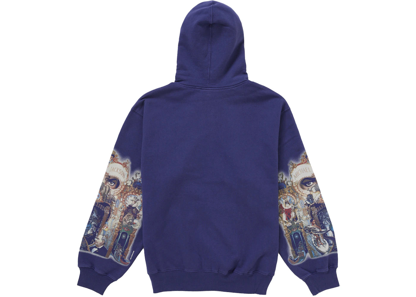 Supreme Michael Jackson Dangerous Zip Up Hooded Sweatshirt Washed Navy - vue secondaire B