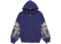 Supreme Michael Jackson Dangerous Zip Up Hooded Sweatshirt Washed Navy
