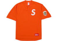 Supreme Milan Shop S Logo Baseball Henley Orange