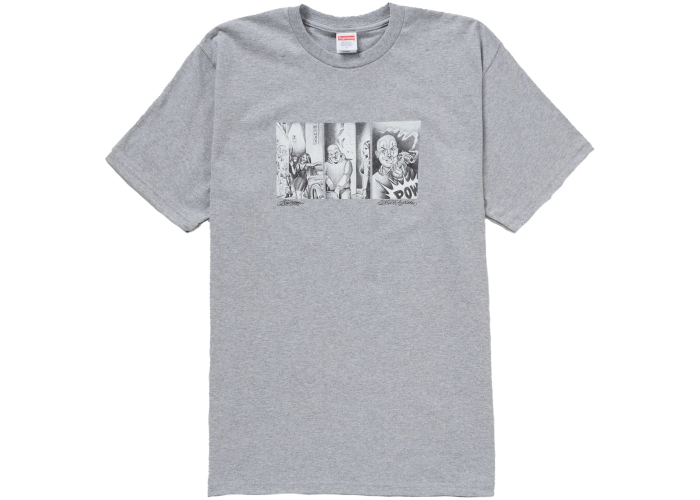 Supreme Mister Cartoon Pow Tee Heather Grey - vue secondaire A