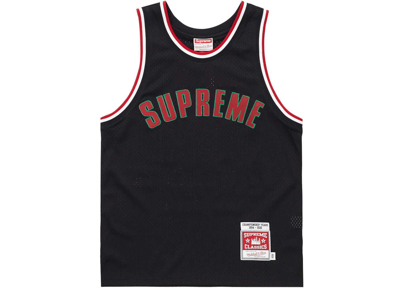Supreme Mitchell & Ness Basketball Jersey Black - vue 360