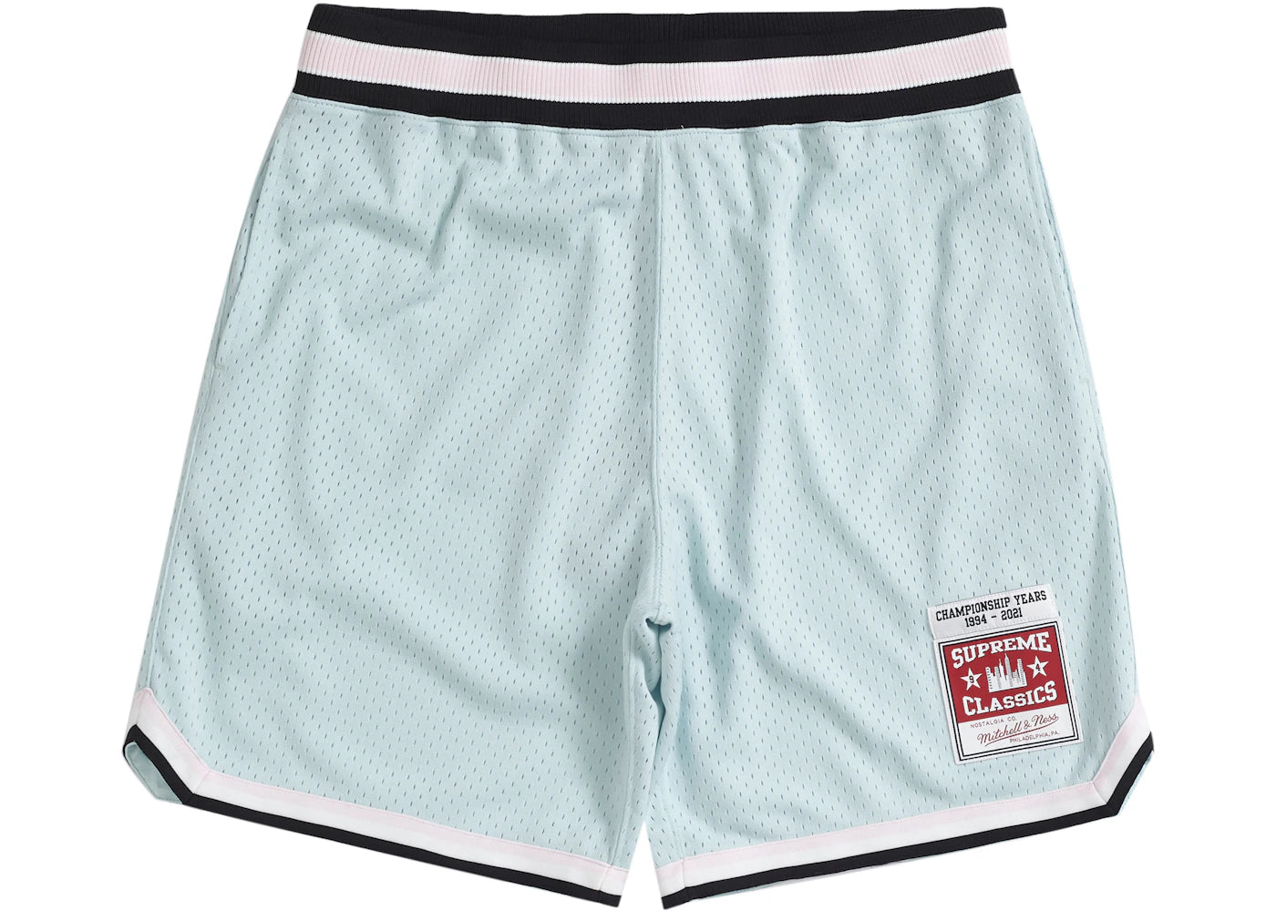 Supreme Mitchell & Ness Basketball Short Light Blue - vue secondaire A