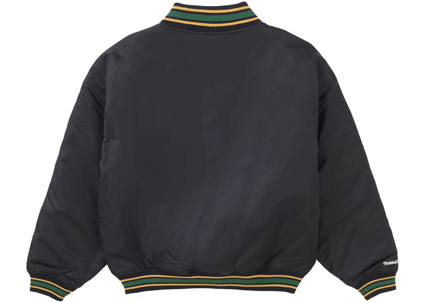 Supreme Mitchell & Ness Camo Logo Varsity Jacket Black - vue secondaire B