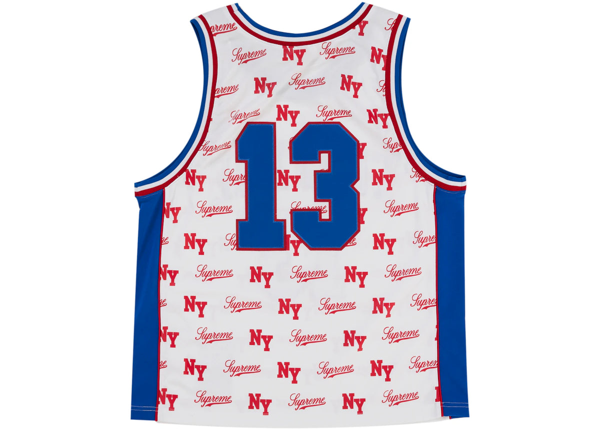 Supreme Mitchell & Ness Monogram Basketball Jersey White - vue secondaire B