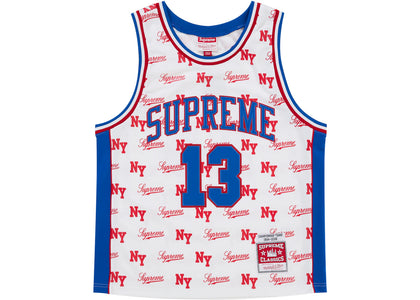 Supreme Mitchell & Ness Monogram Basketball Jersey White - apparel view 2