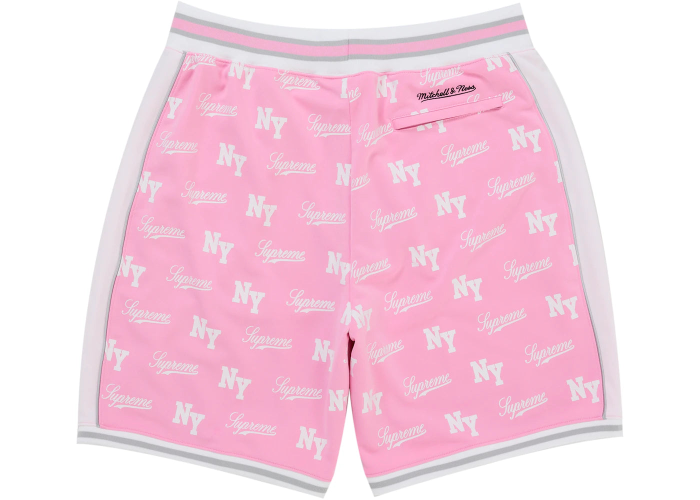 Supreme Mitchell & Ness Monogram Basketball Short Pink - vue secondaire A