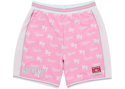 Supreme Mitchell & Ness Monogram Basketball Short Pink