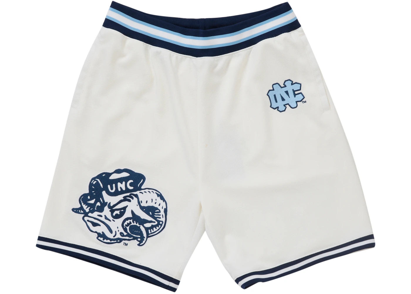 Supreme Mitchell & Ness NCAA Basketball Short White - vue secondaire A