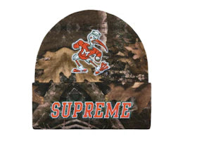 Supreme Mitchell & Ness NCAA Beanie Woodland Camo