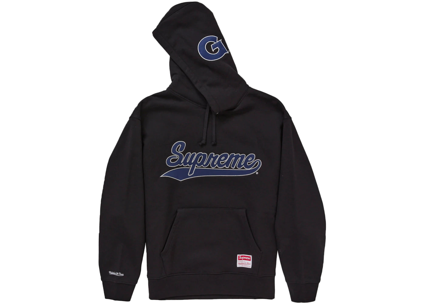 Supreme Mitchell & Ness NCAA Hooded Sweatshirt Black - vue secondaire B