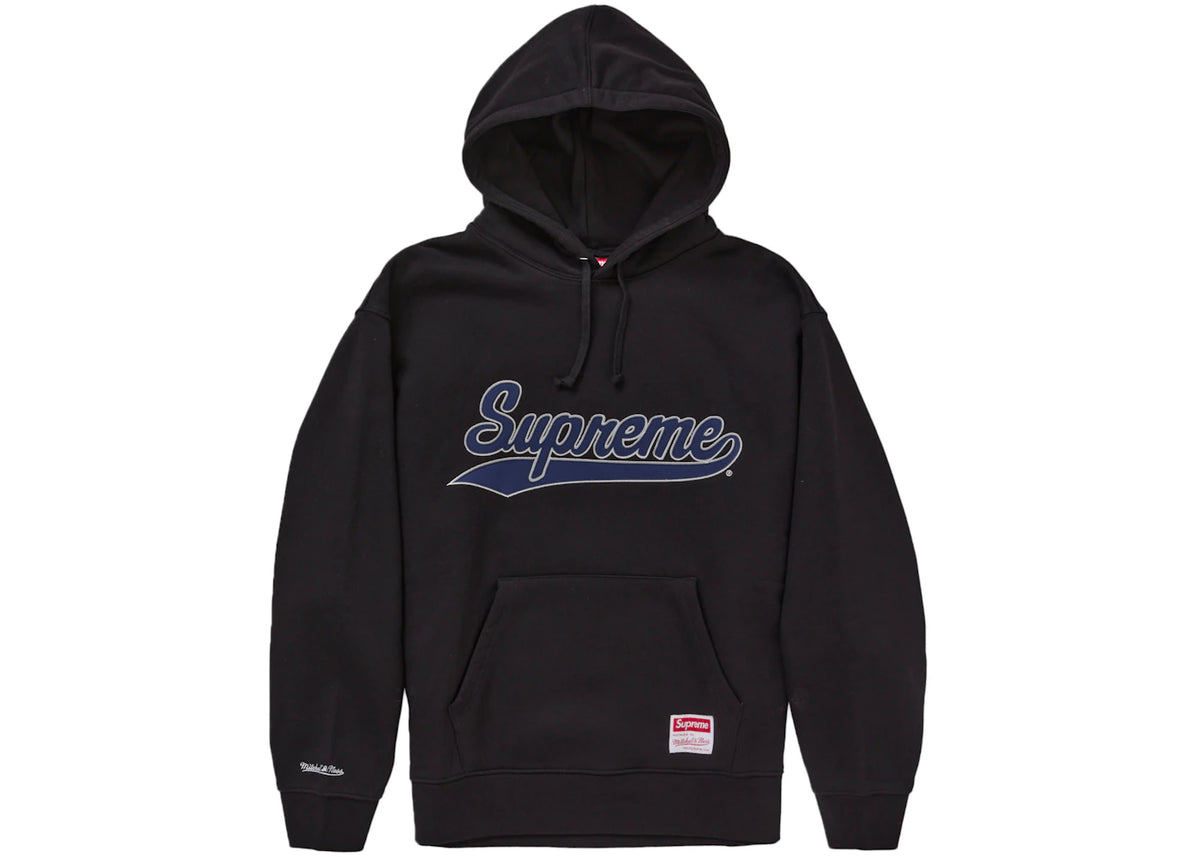 Supreme Mitchell & Ness NCAA Hooded Sweatshirt Black - vue 360