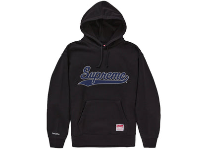 Supreme Mitchell & Ness NCAA Hooded Sweatshirt Black - apparel view 2