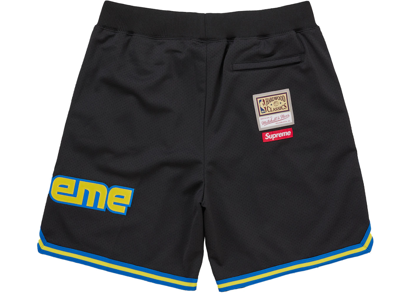 Supreme Mitchell & Ness Teams Basketball Short Black - vue secondaire B