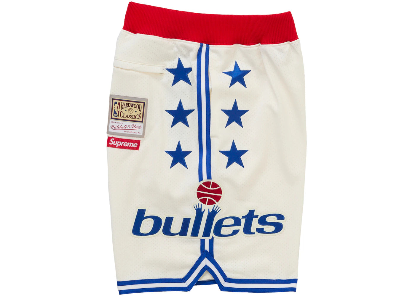 Supreme Mitchell & Ness Teams Basketball Short White - vue secondaire B