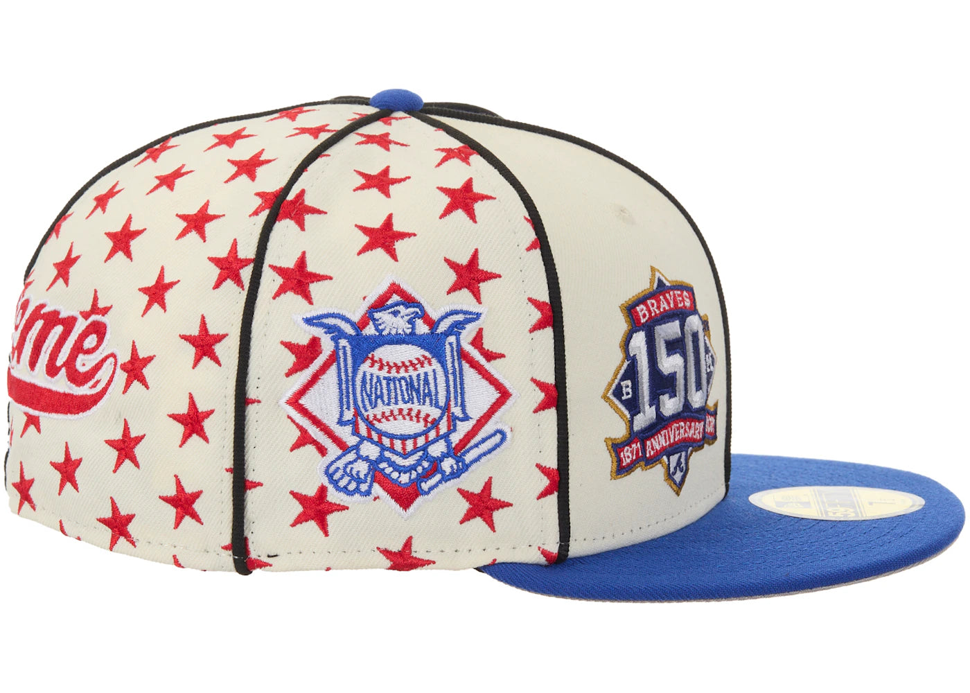 Supreme Mitchell & Ness Teams New Era 59Fifty Fitted Hat Blue - vue secondaire B