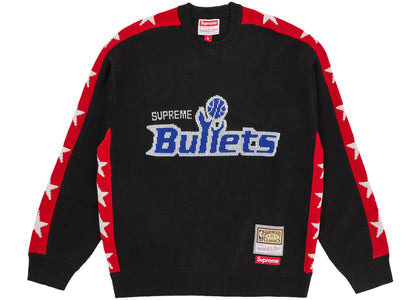 Supreme Mitchell & Ness Teams Sweater Black - apparel view 2