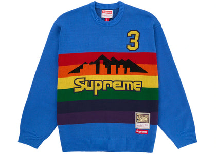 Supreme Mitchell & Ness Teams Sweater Royal - apparel view 2