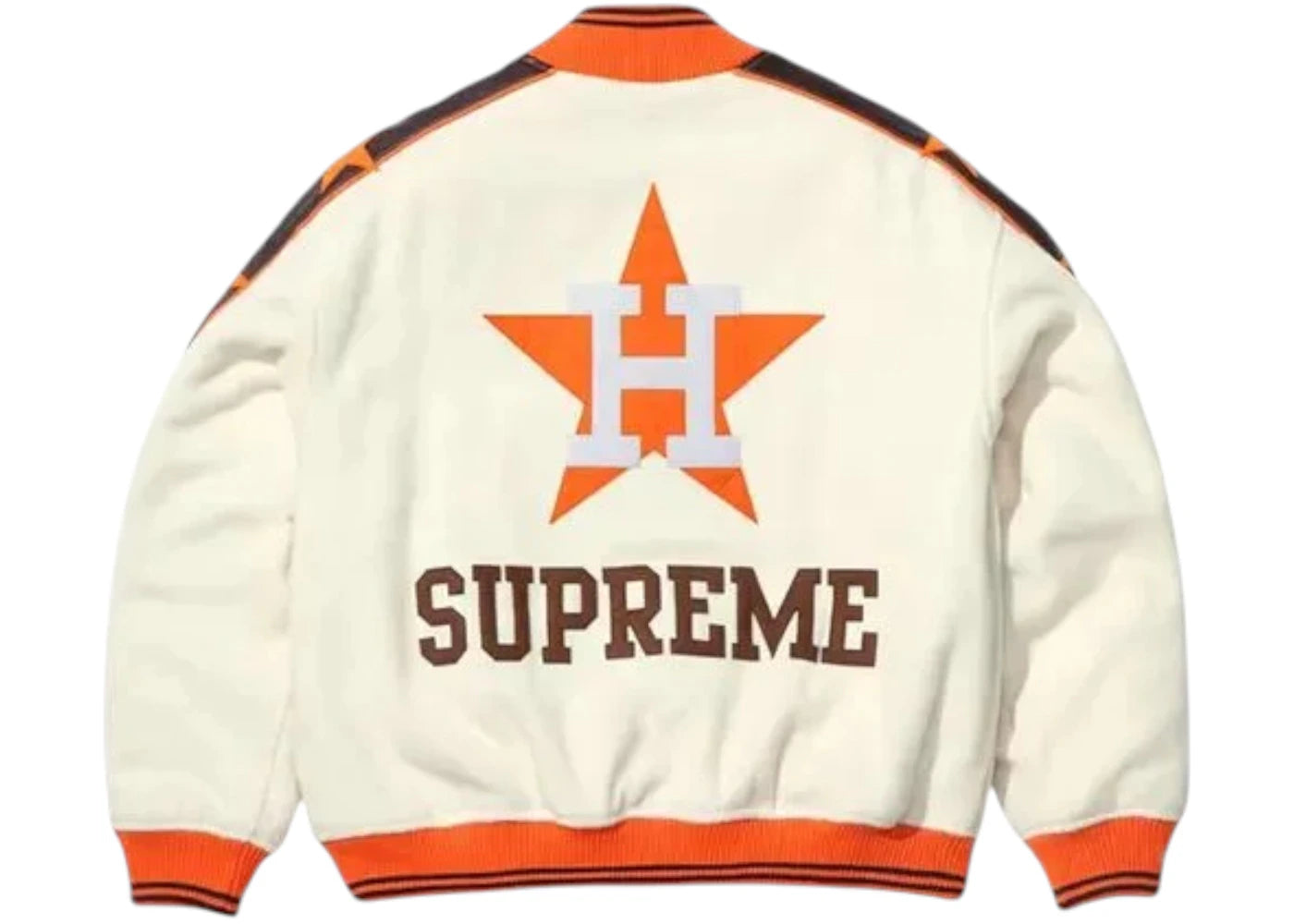 Supreme Mitchell & Ness Teams Varsity Jacket Natural - vue secondaire B