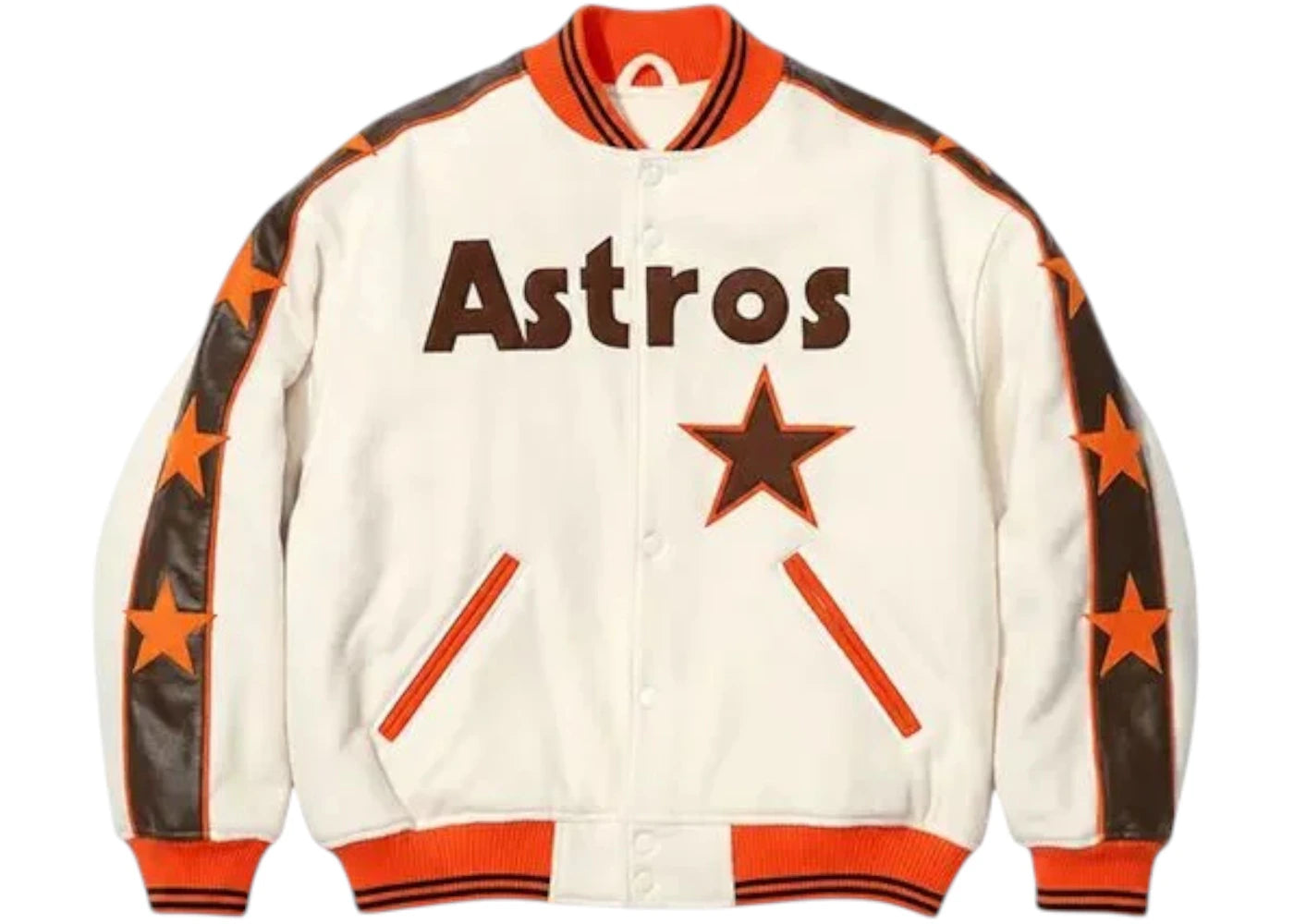 Supreme Mitchell & Ness Teams Varsity Jacket Natural - vue secondaire A