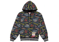 Supreme Mitchell & Ness Teams Zip Up Hooded Sweatshirt Black