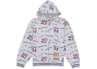 Supreme Mitchell & Ness Teams Zip Up Hooded Sweatshirt White
