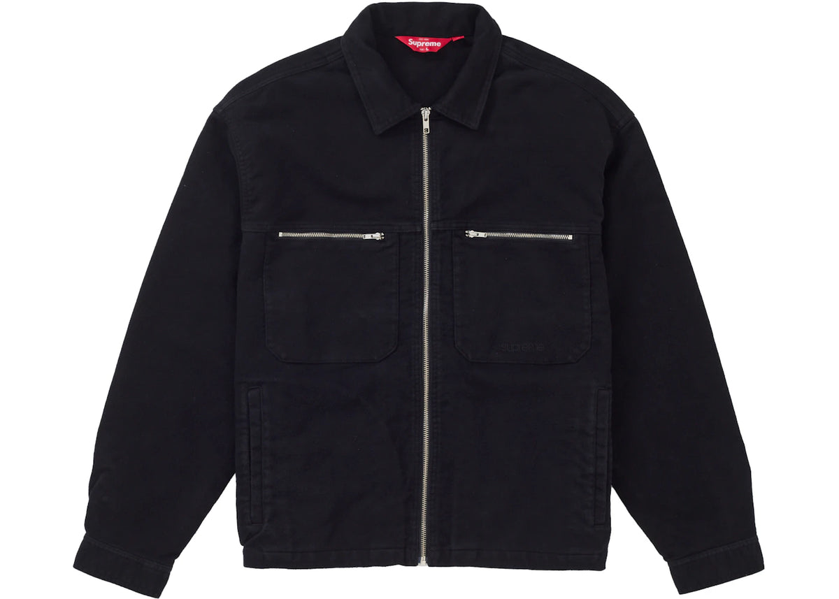 Supreme Moleskin Work Jacket (SS25) Black - vue secondaire A